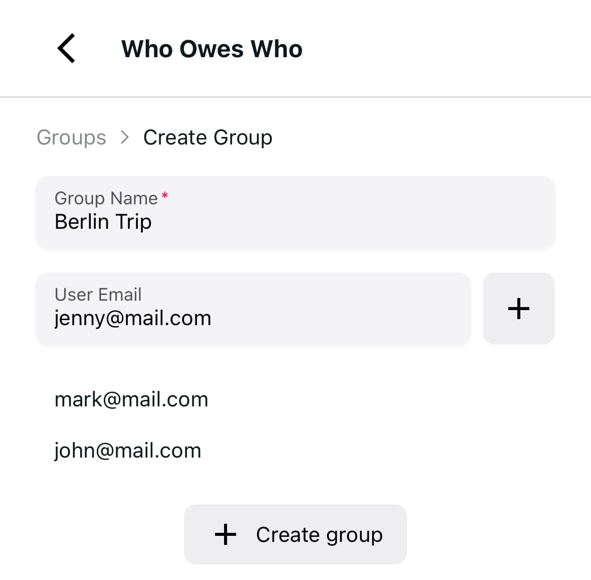 Create a group with friends image